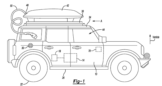 電池裝車(chē)頂 福特申報(bào)汽車(chē)充電寶專(zhuān)利